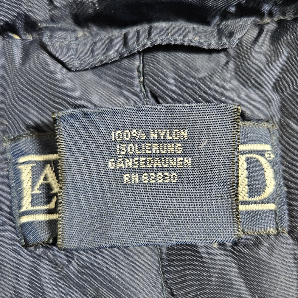 LANDS' END‎ Mens Goose Down Puffer Vest Nylon Insulated Gorpcore Snaps Blue XL - Picture 9 of 10